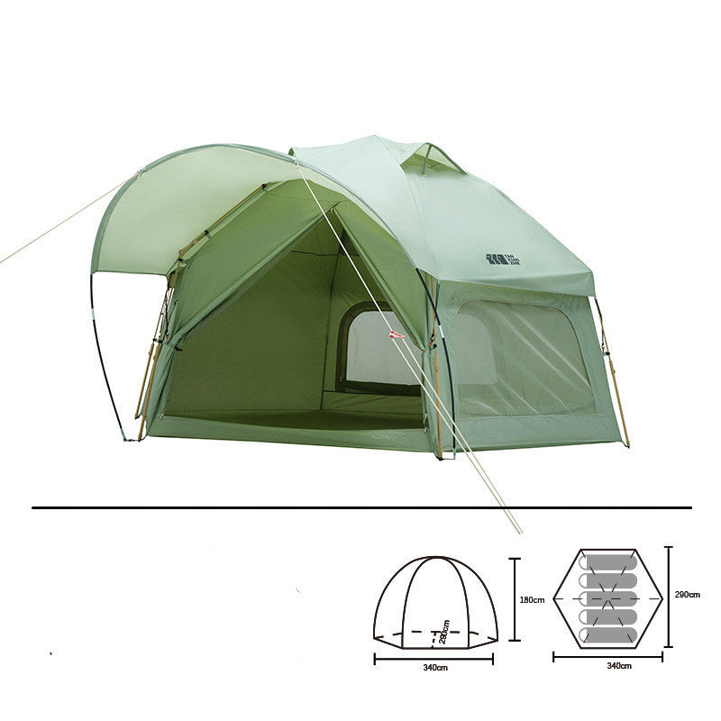HexaShield Auto-Deploy Camping Tent - HAX Essentials - camping - green