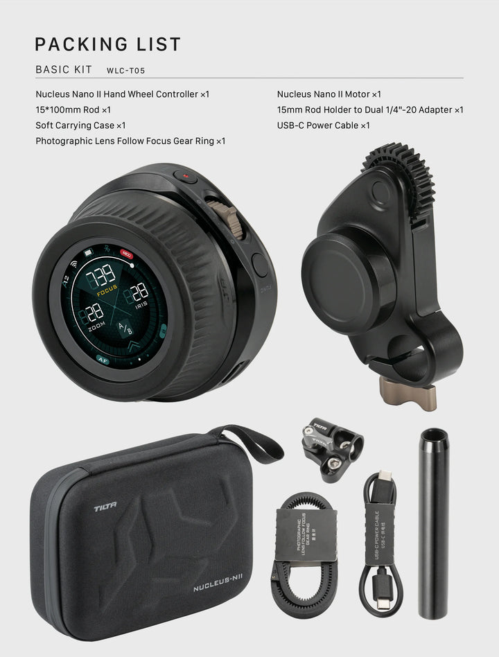 TILTA Nucleus-N 2.0 Wireless Lens Control System - HAX Essentials - camera - kit