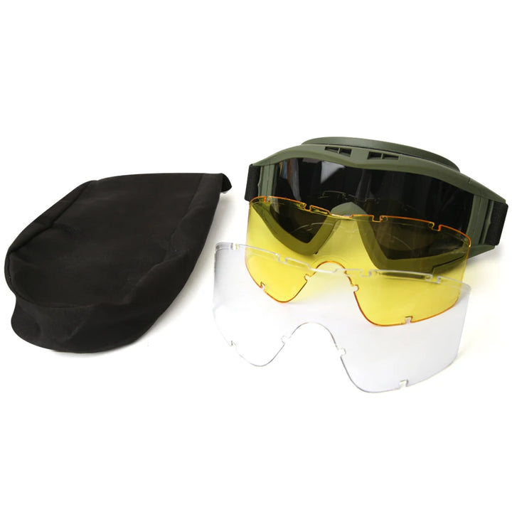 TriVision Quest Tactical Goggles - HAX Essentials - hiking - green