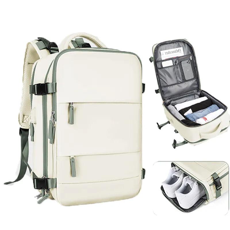 VoyageEssentials TSA-Ready Travel Backpack - HAX Essentials - travel - beige