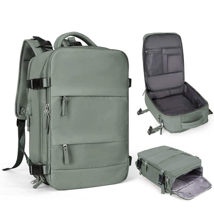 VoyageEssentials TSA-Ready Travel Backpack - HAX Essentials - travel - green dark