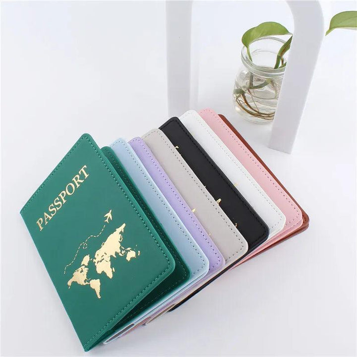 Passport Wallet: PU Leather Map Cover Case and Card Holder - HAX Essentials - travel - colors