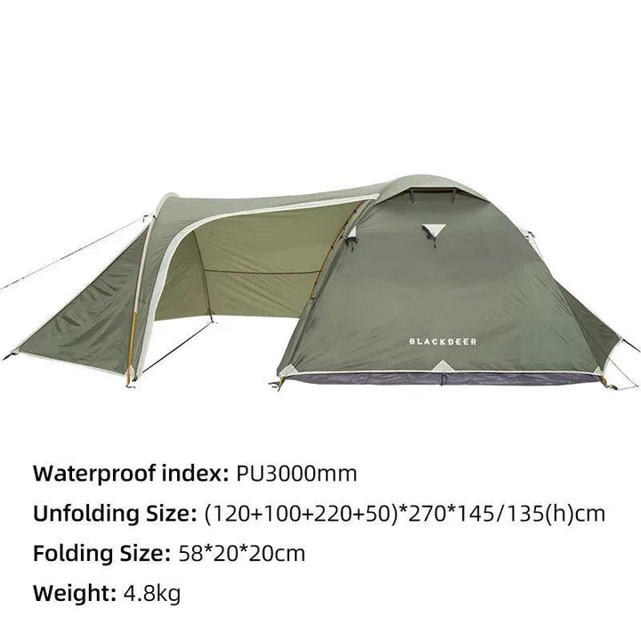 AdventureReady 2-3 Person All-Season Camping Tent - HAX Essentials - camping - extended