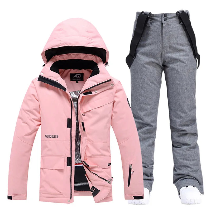 SnowBelle Winter Sports Set - HAX Essentials - hiking - pink and grey