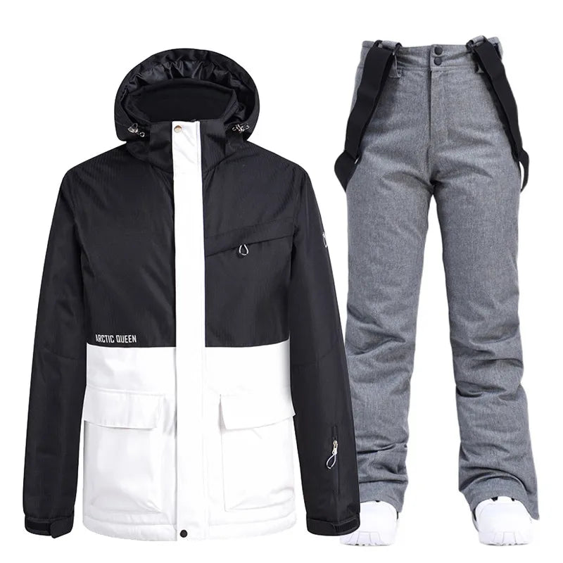 SnowBelle Winter Sports Set (Additional Colors) - HAX Essentials - jacket - black and grey