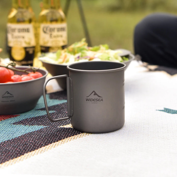WildVista Titanium Camping Mug - HAX Essentials - camping - display
