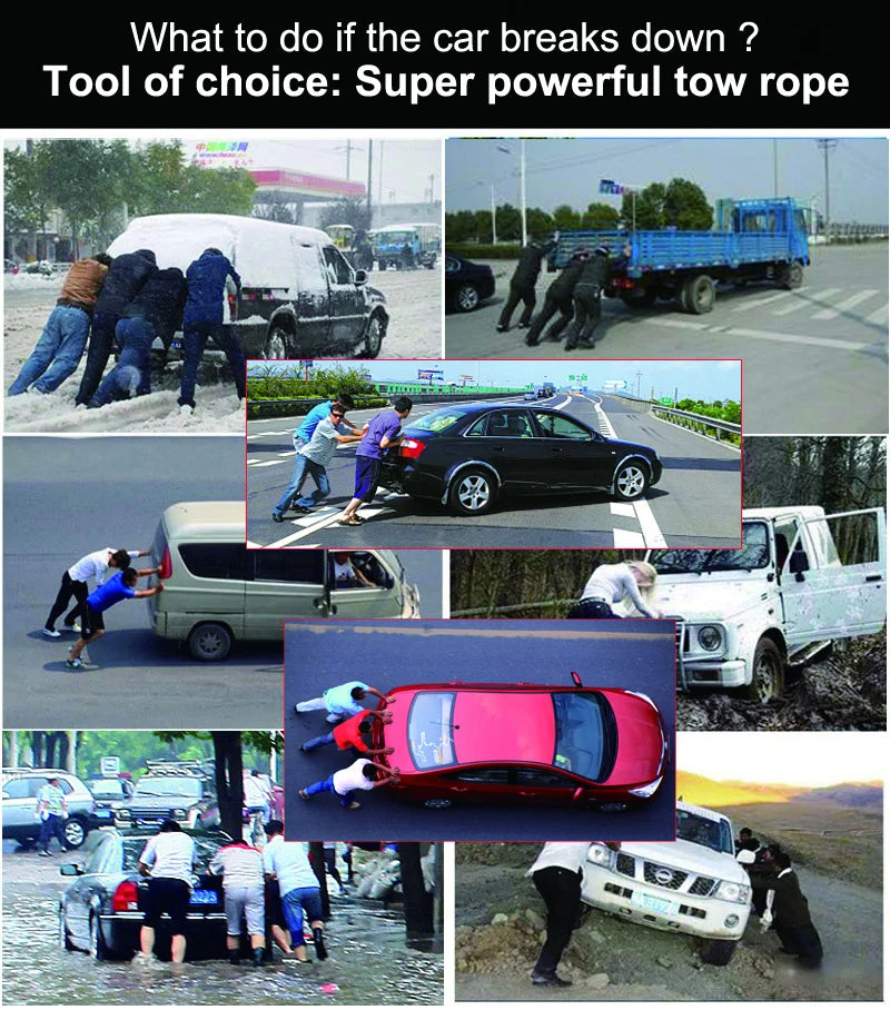 5M 8 Tons Towing Rope with U Hooks - HAX Essentials - off-roading - problem solved