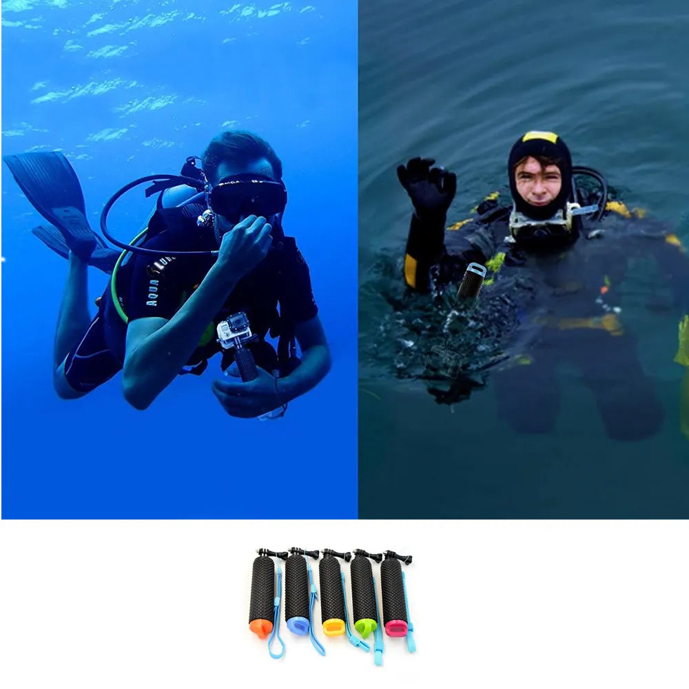 AquaFloat Pro Floating Hand Grip for Action Cameras - HAX Essentials - gopro - in use