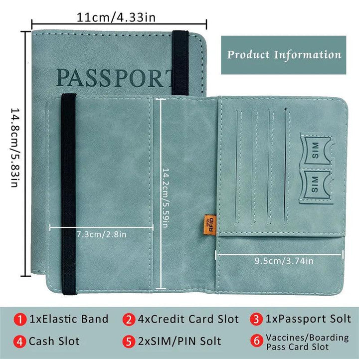 Retro Passport Wallet - HAX Essentials - travel - size