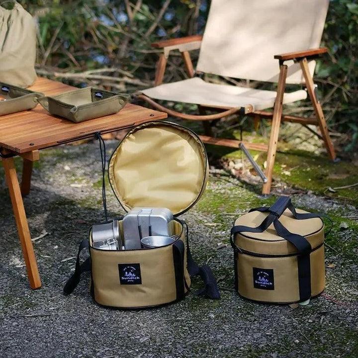 Outdoor Cookware & Cutlery Anti-bump Tote Round Bag - HAX Essentials - camping - capacity
