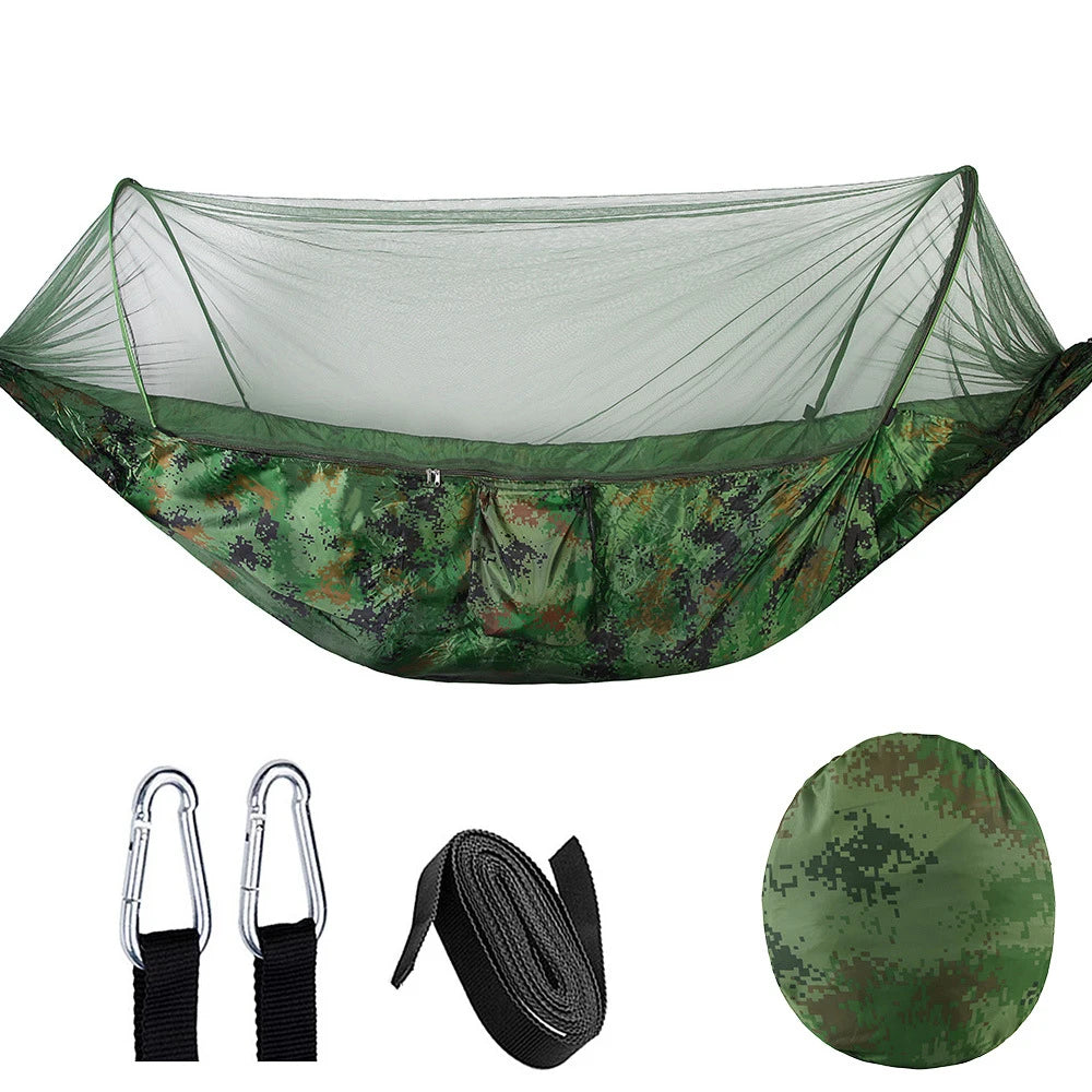 Automatic Quick-opening Mosquito Net Hammock - HAX Essentials - camping - camouflage