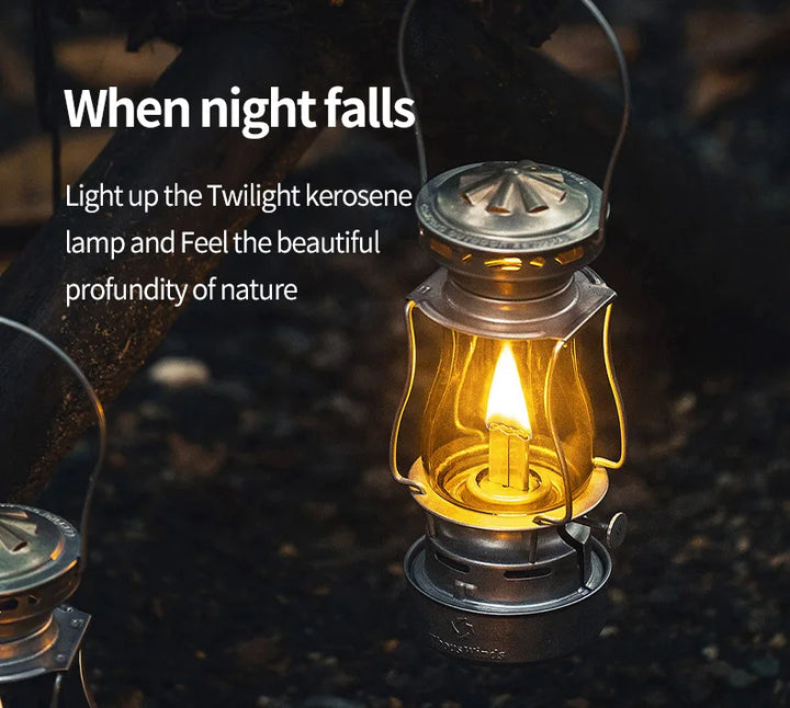 Heritage Glow Kerosene Lantern - HAX Essentials - camping - night