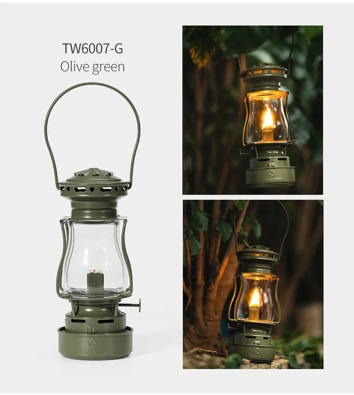 Heritage Glow Kerosene Lantern - HAX Essentials - camping - green