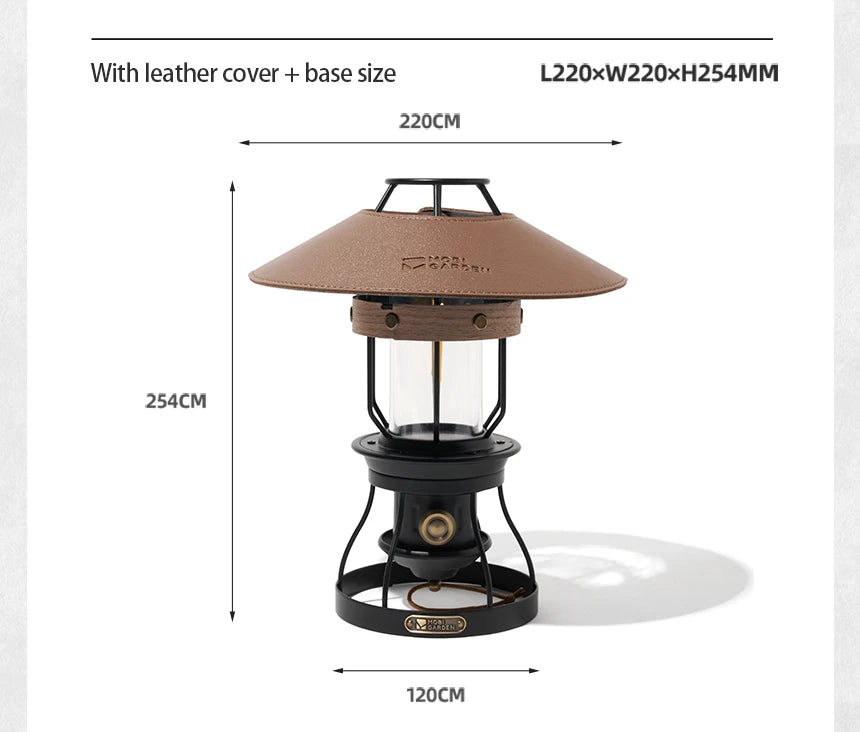 EverGlow Vintage Camping Lantern - HAX Essentials - lighting - size