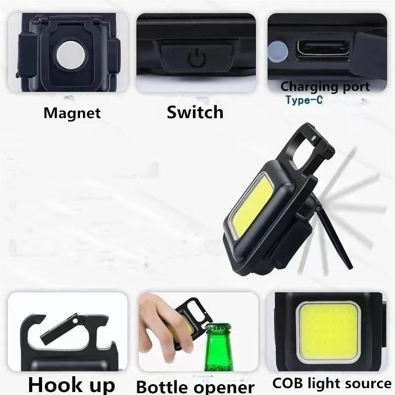 IlluminatePro USB Rechargeable Mini LED Flashlight & Portable Corkscrew - HAX Essentials - lighting - uses