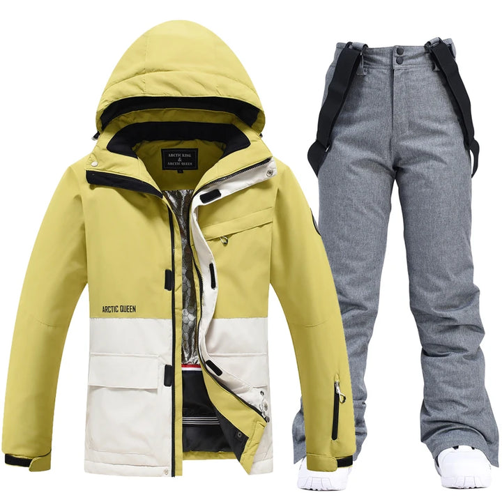 SnowBelle Winter Sports Set (Additional Colors) - HAX Essentials - jacket - yellow and grey