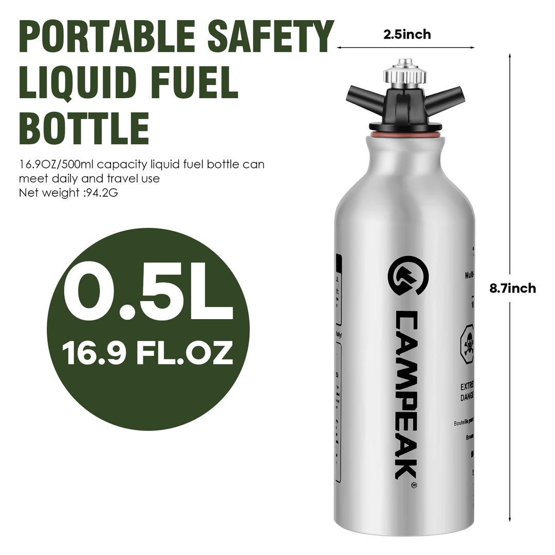 TrailBlaze Aluminum Fuel Bottle - HAX Essentials - camping - 0.5L