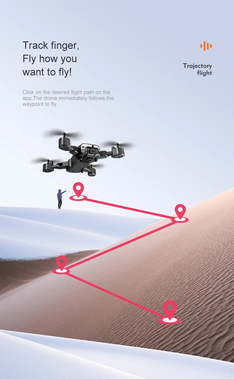 Lenovo G6Pro Drone: 8K 5G GPS Quadrotor - HAX Essentials - drone - tracking finger
