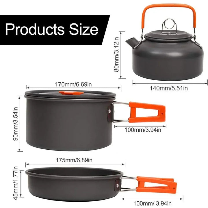 AdventureChef Camping Cookware Set - HAX Essentials - camping - size