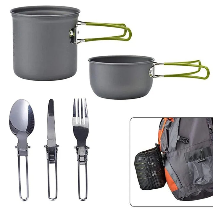 AlpineNomad Outdoor Camping Cookware Set - HAX Essentials - camping - easy to carry