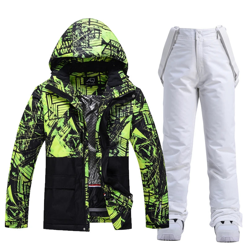 SnowBelle Winter Sports Set (Additional Colors) - HAX Essentials - jacket - black green and white