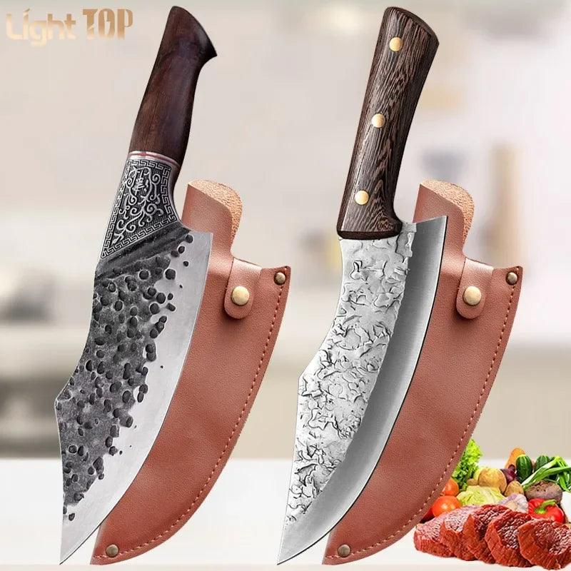 Professional Butcher Knife: Hand-Forged Cleaver - HAX Essentials - camping - main