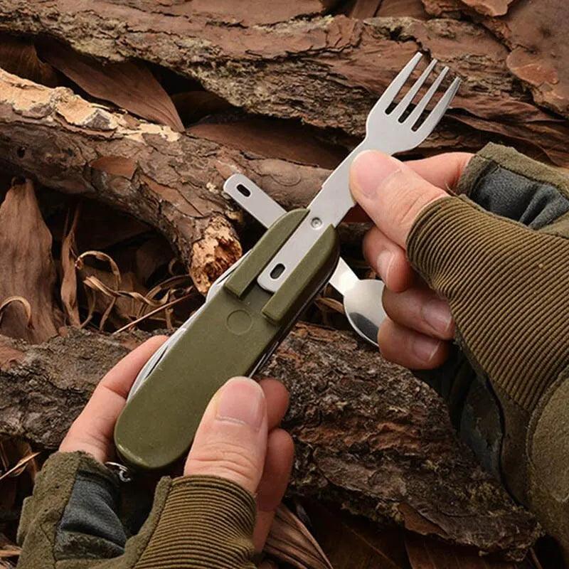 7-in-1 Stainless Steel Utensil Set - HAX Essentials - camping - fork