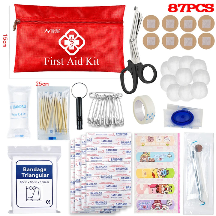 Ultimate All-Purpose Tactical First Aid Kit (26-330 Piece) - HAX Essentials - first aid - 87pcs