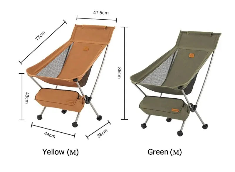 High Back Camping Moon Chair - HAX Essentials - camping size