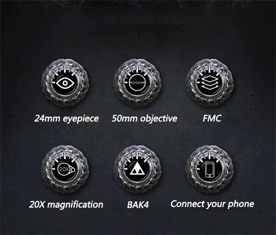 ZoomMaster 20x50 HD Binoculars - HAX Essentials - hiking - features