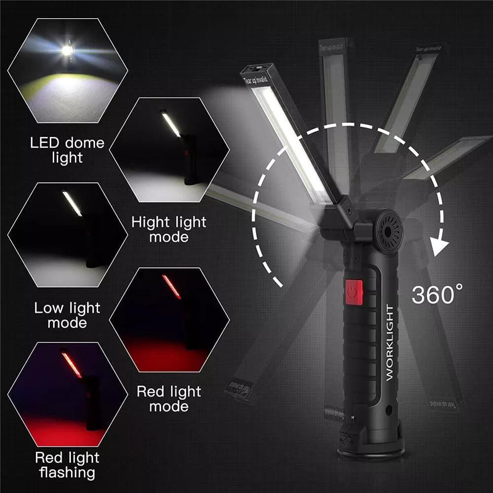 COB IlluminatePro: Rechargeable LED Work Light - HAX Essentials - camping - 360degrees