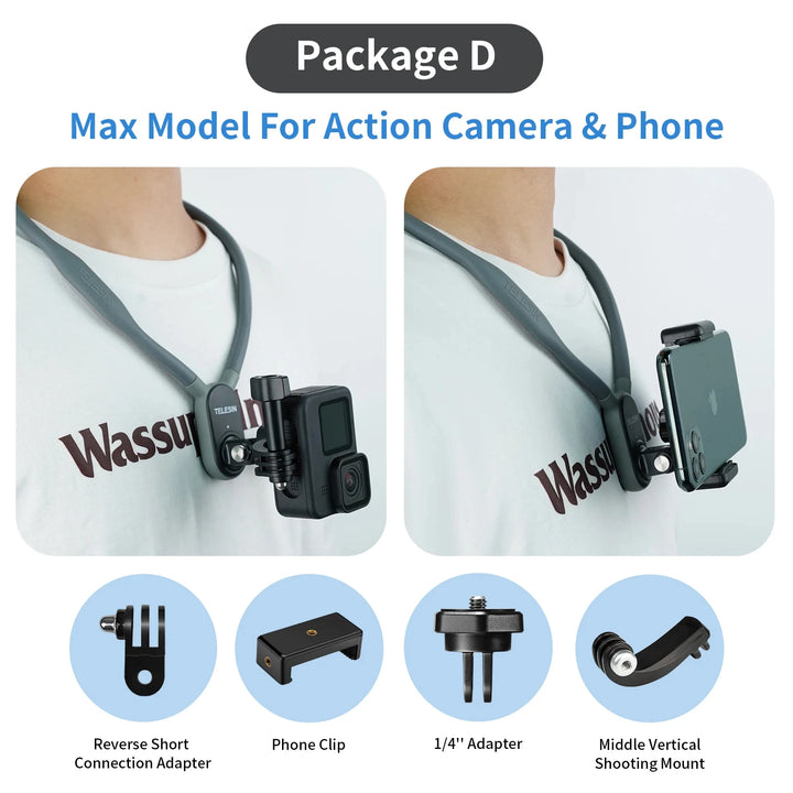 FlexHold Neck Mount for Action Cameras - HAX Essentials - gopro - package d