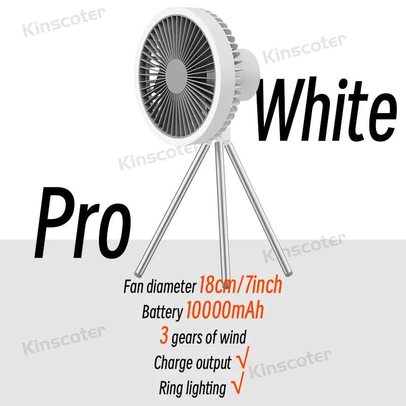 BreezeMate 10000mAh Portable Fan - HAX Essentials - camping - Pro white
