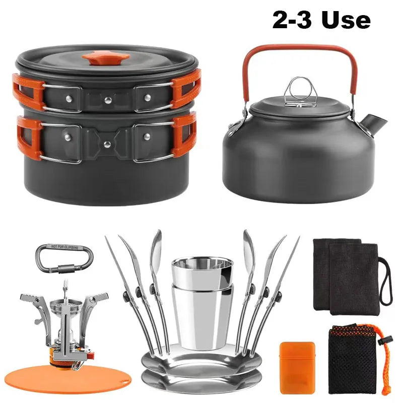 AlpineChef Portable Camping Cookware Set - HAX Essentials - camping - package