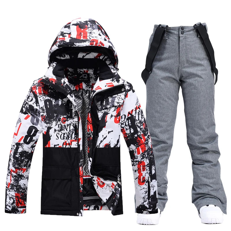 SnowBelle Winter Sports Set (Additional Colors) - HAX Essentials - jacket - black White and grey