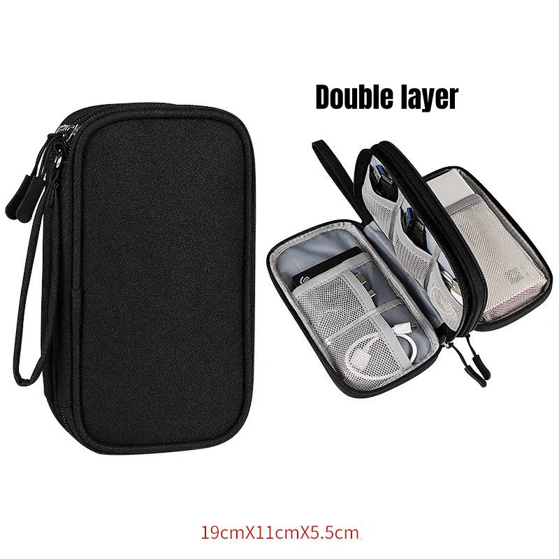TravelTech Cable Organizer Bag - HAX Essentials - travel - double layer