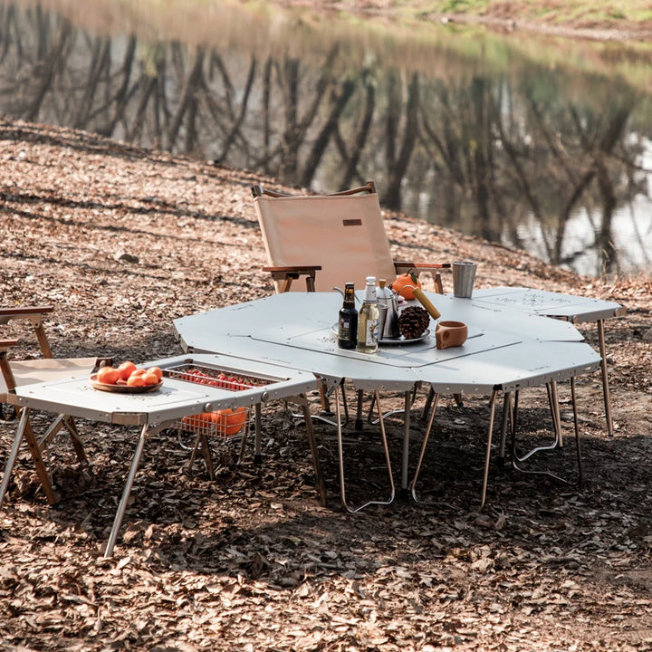 Compact Alpine Folding Table - HAX Essentials - camping - side