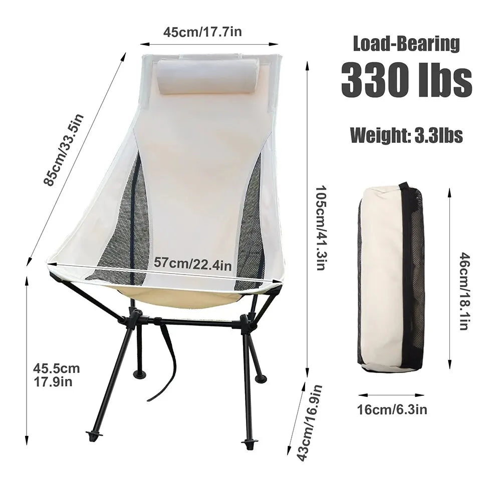 AdventurePlus Portable Folding Chair - HAX Essentials - camping - size