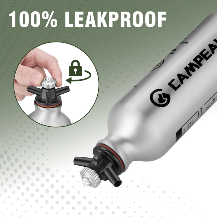 TrailBlaze Aluminum Fuel Bottle - HAX Essentials - camping - leakproof