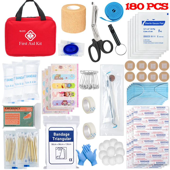 Ultimate All-Purpose Tactical First Aid Kit (26-330 Piece) - HAX Essentials - first aid - 180pcs