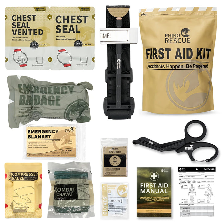 RHINO RESCUE Elite Tactical Trauma & First Aid Kit - HAX Essentials - hiking - package3