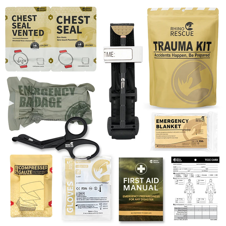 RHINO RESCUE Elite Tactical Trauma & First Aid Kit - HAX Essentials - hiking - trauma kit