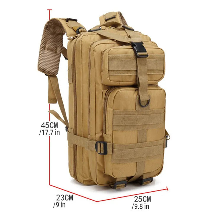 CommandoCamo Tactical Backpack (30L) - HAX Essentials - hiking - size