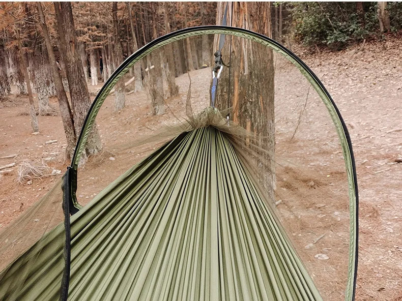 Automatic Quick-opening Mosquito Net Hammock - HAX Essentials - camping - attached