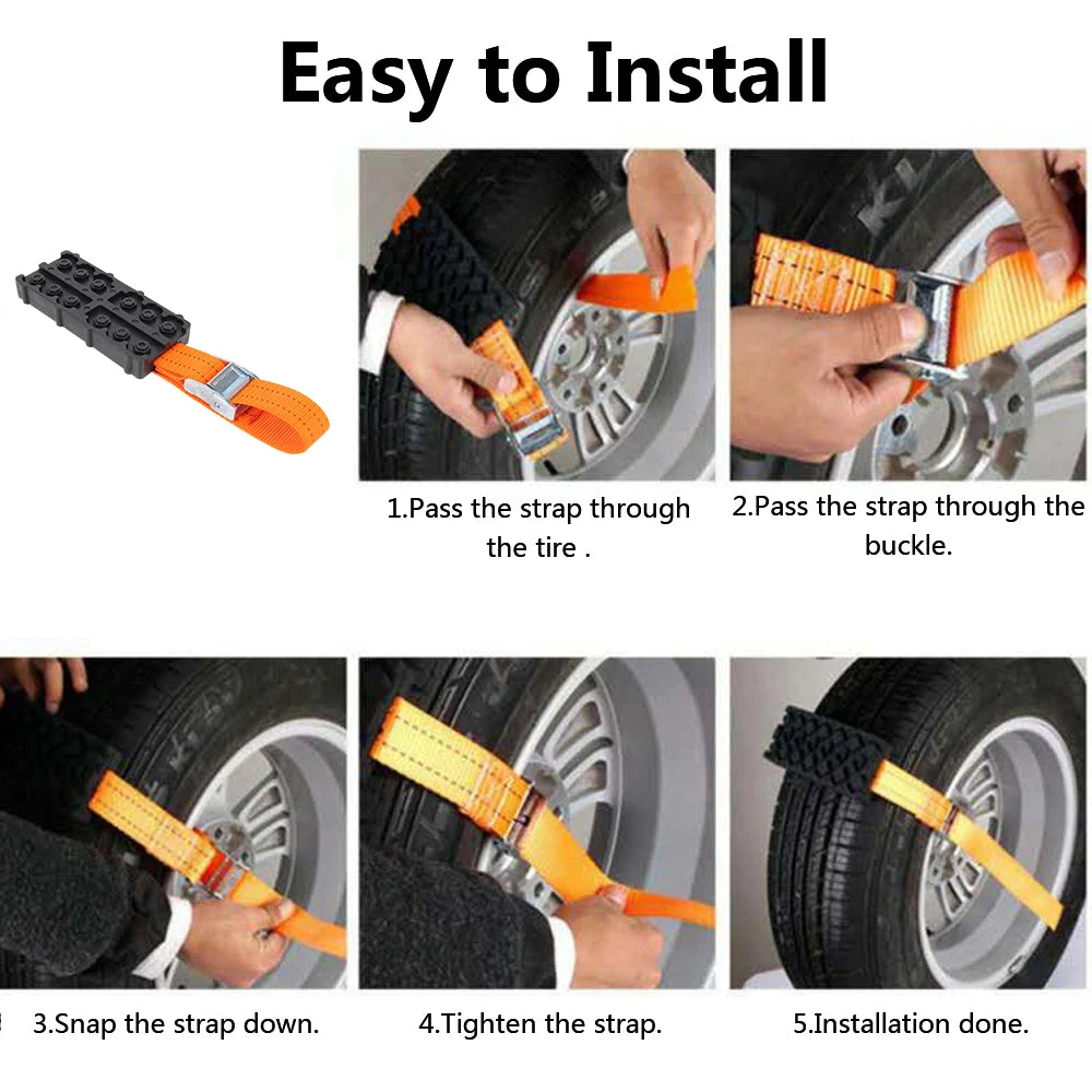 Emergency Car Tire Traction Blocks - HAX Essentials - off-roading - install