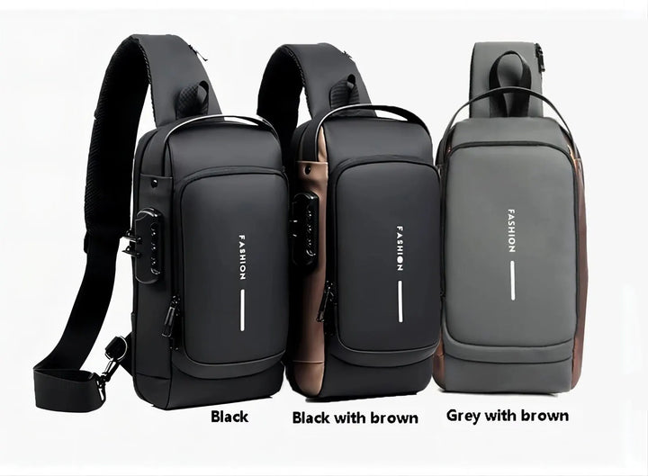 GuardTech Crossbody Travel Bag: USB Sling Chest Bag - HAX Essentials - travel - colors