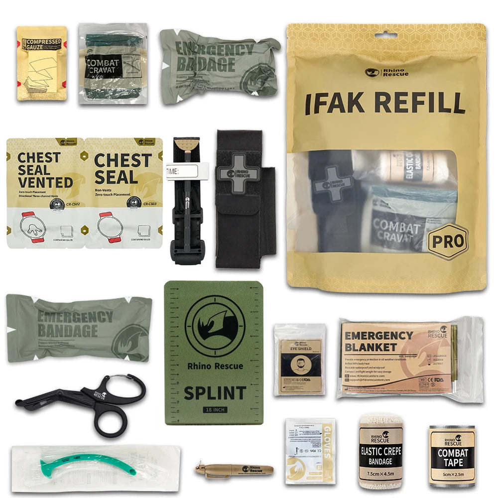 RHINO RESCUE Elite Tactical Trauma & First Aid Kit - HAX Essentials - hiking - package5