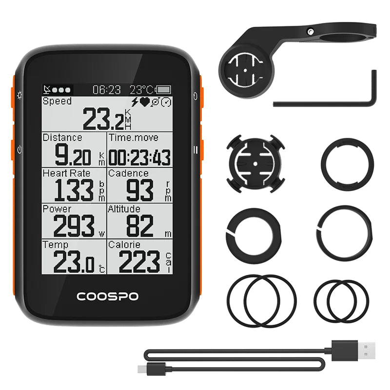 COOSPO BC200 Wireless GPS Cycling Computer - HAX Essentials - cycling - package A