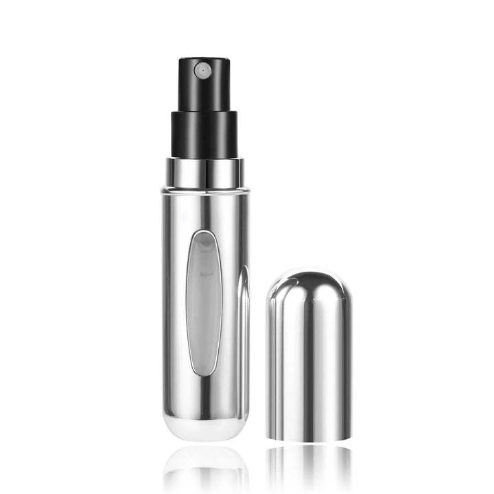 5ml Portable Travel Spray Bottle - Refillable Atomizer - HAX Essentials - travel - silver
