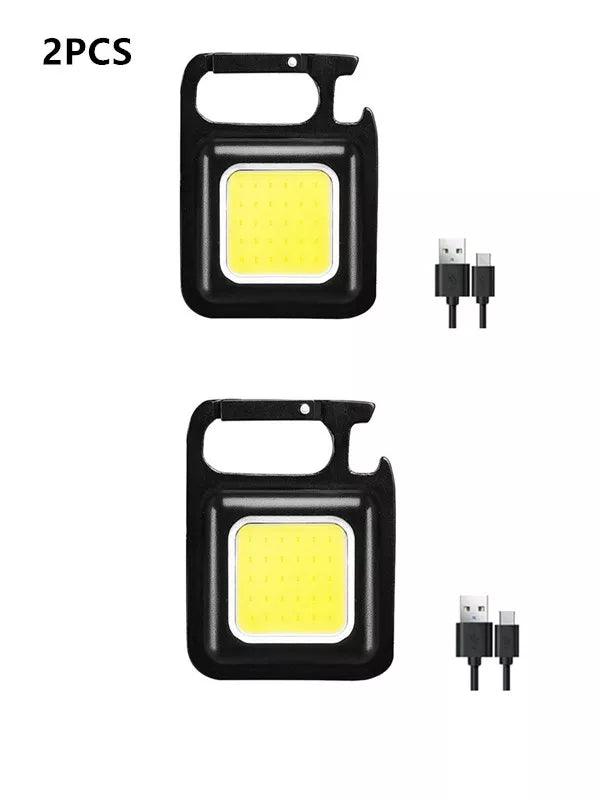 IlluminatePro USB Rechargeable Mini LED Flashlight & Portable Corkscrew - HAX Essentials - lighting - 2pcs